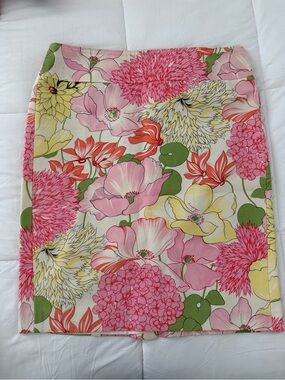 Burberry London Floral Pencil Skirt